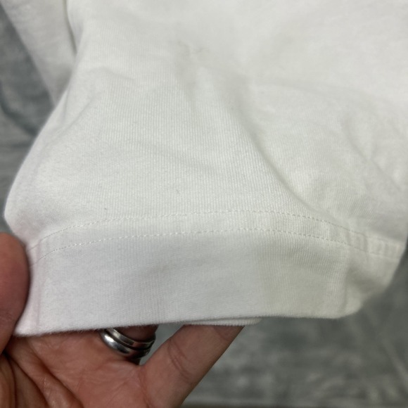 Reigning Champ Shirt Mens XL White Crewneck Spell Out Streetwear FLAW - Picture 5 of 11